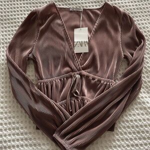 Pink Zara Blouse New With Tags